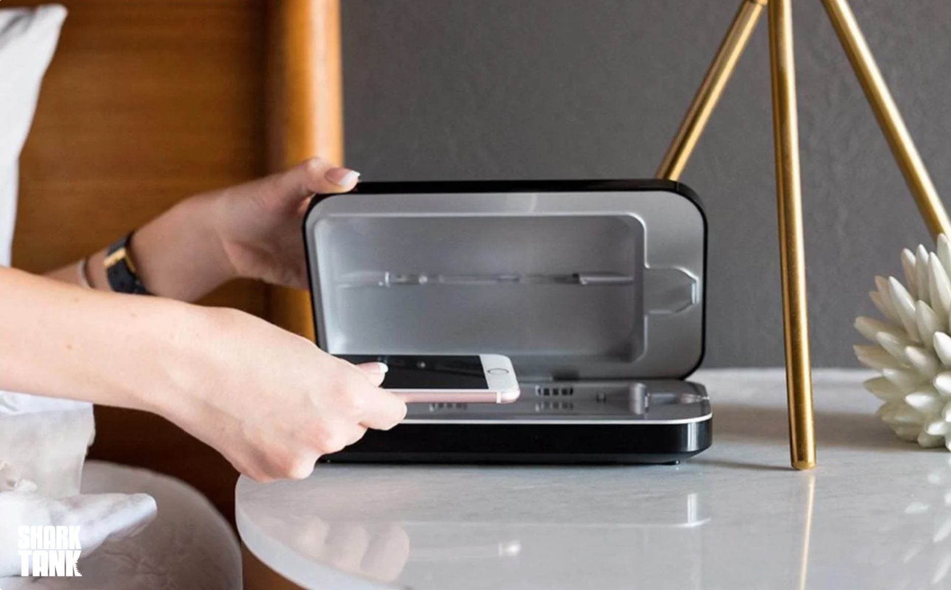 UV-C phone sanitizer for the post-covid office